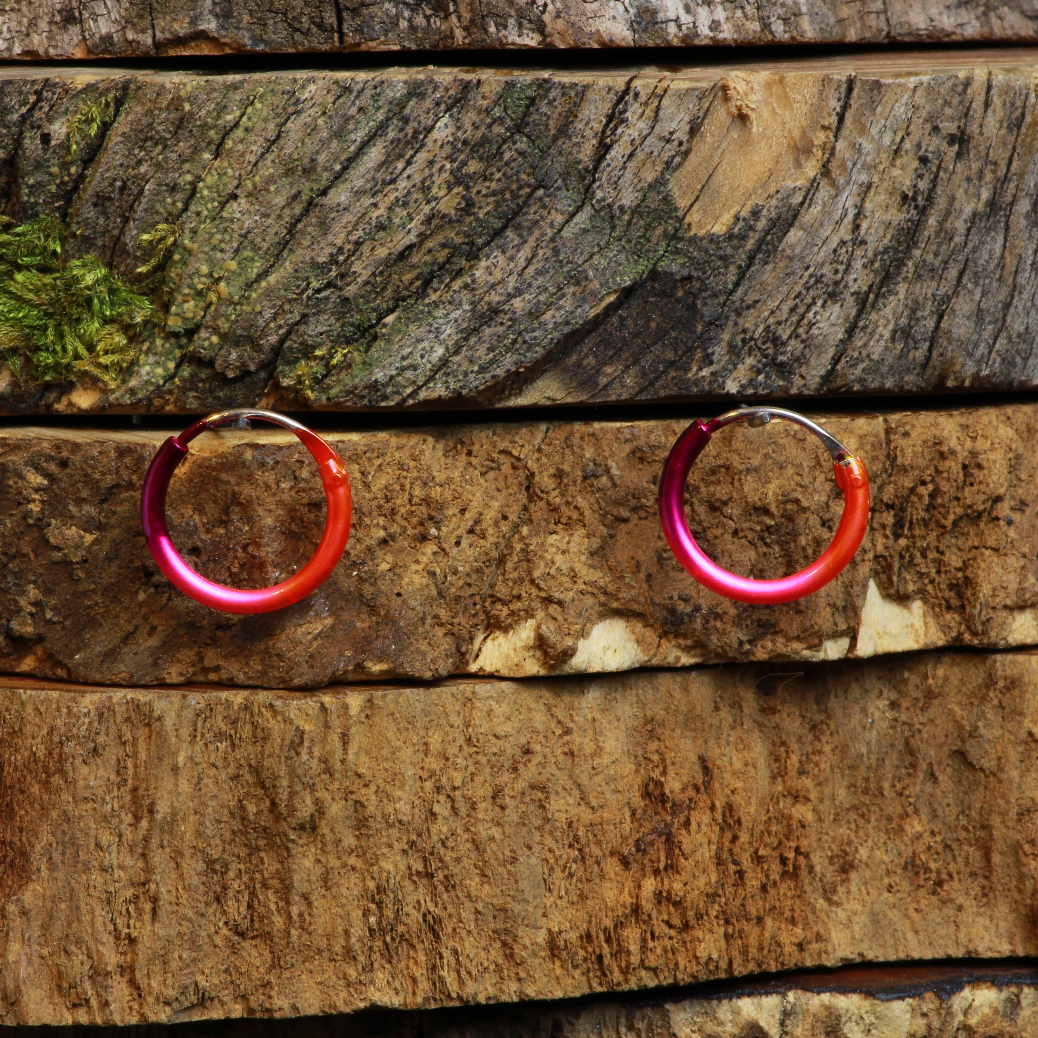 Argolla multicolor rojo / naranja