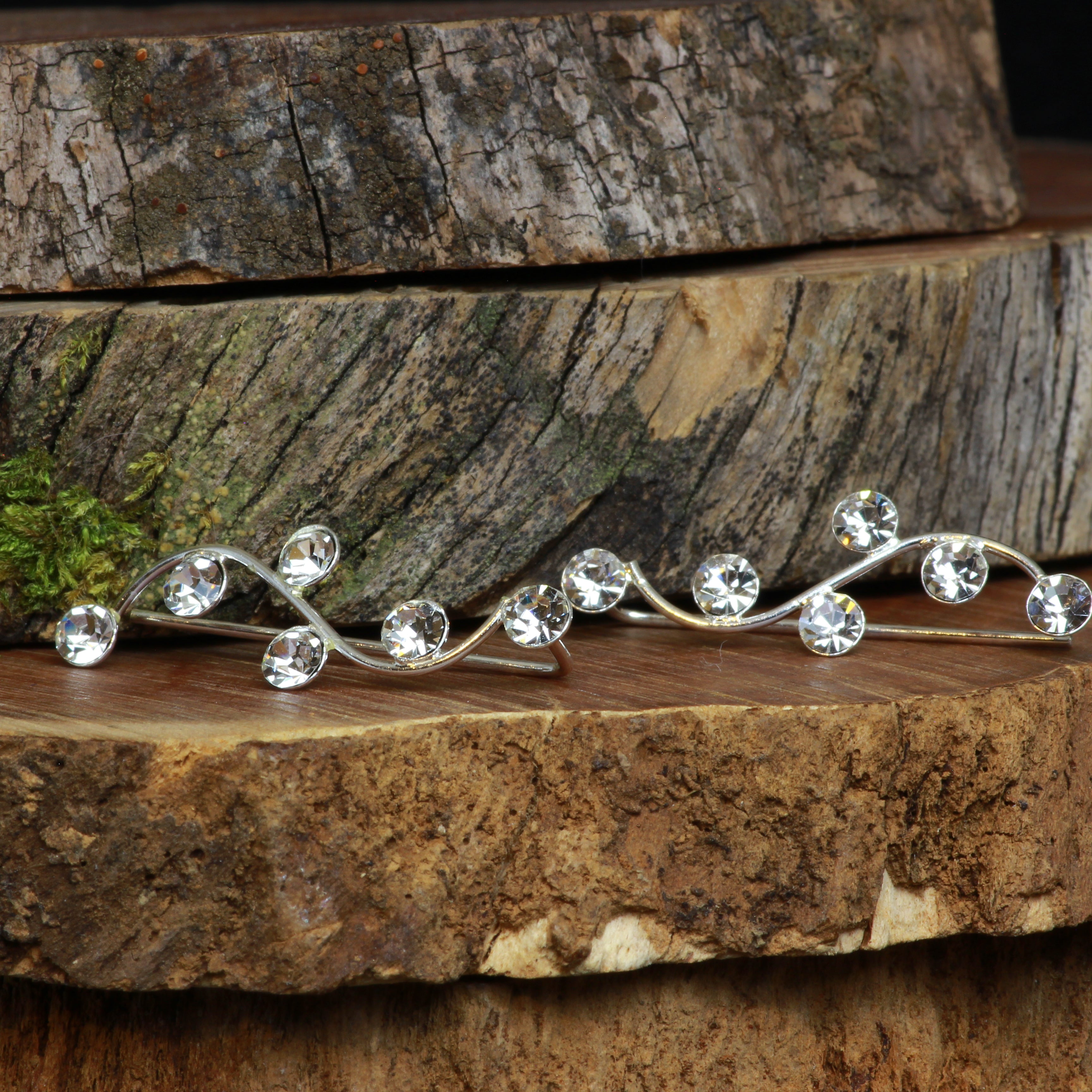 Aro trepador circones brillantes Greys